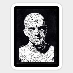 THE MUMMY (Black and White) Sticker